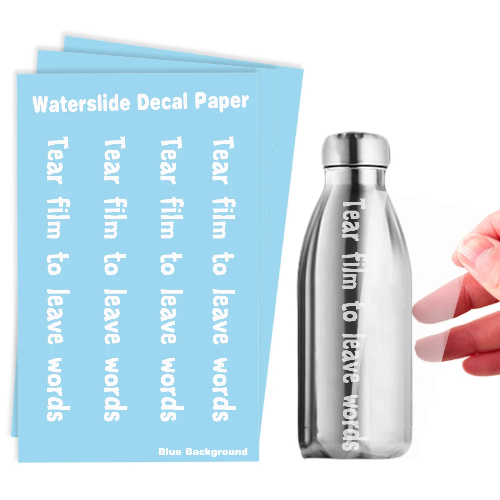 Laser Blue Film Free Waterproof  For Glass Mug Ceramics Water Transfer Paper Print Waterslide Decal Paper