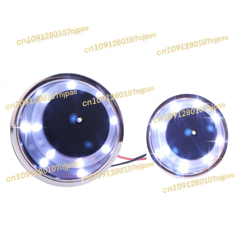 

2 шт., лодка из нержавеющей стали, 12 В, 8 светодиодов, белый светильник, держатель для напитков, утопленное крепление для автомобиля, грузовика, кемпинга, держатель для бутылки с водой