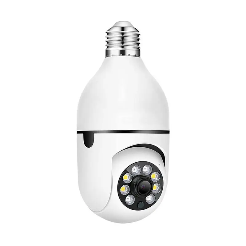 E27 Bulb Security Camera With HD Video Infrared Night Vision And Mobile App Control For Home Yard Indoor Outdoor