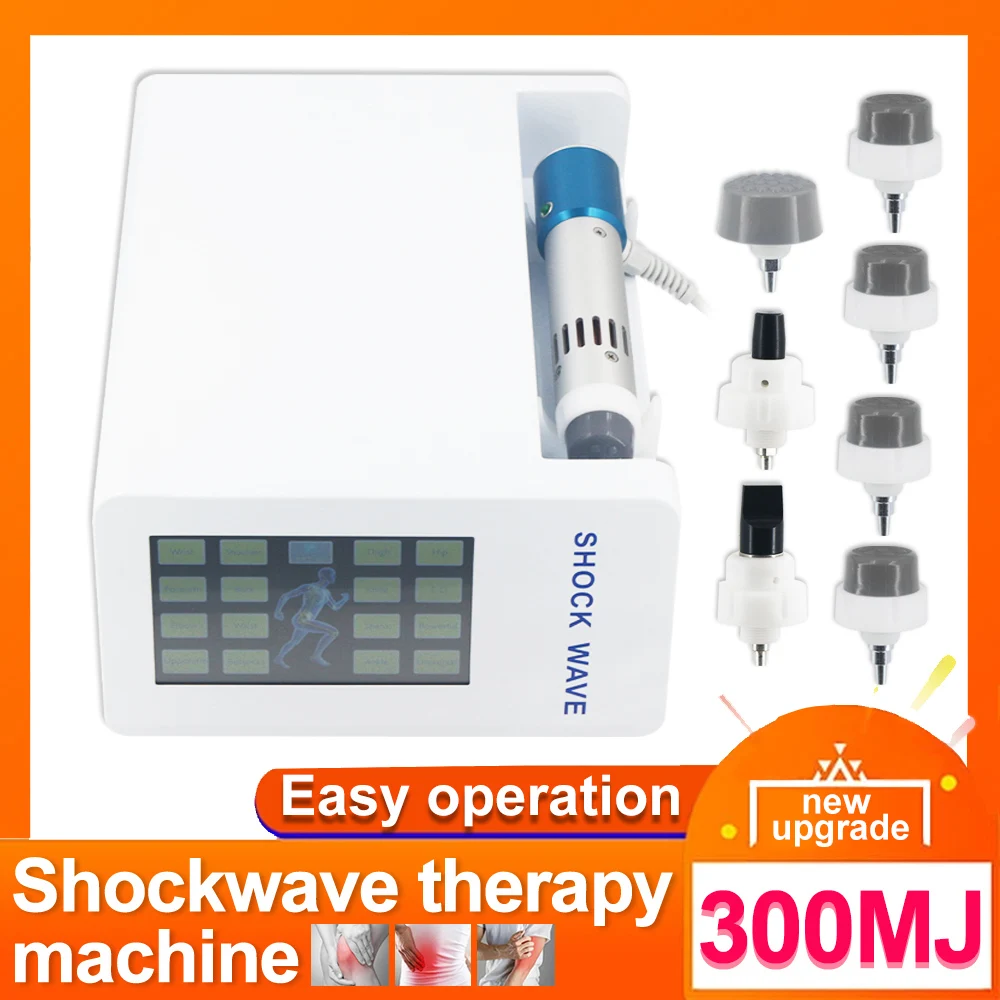 

300MJ Shockwave Therapy Machine Effective Treatment Of Sports Injuries ED Treatment Pain Relief Body Massager Home Use