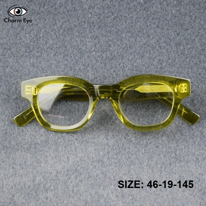 

Men Retro Acetate Glasses High-quality Thick Square Eyeglass Frame Women Optical Myopia Anti Blue Light Color Changing Eyewear