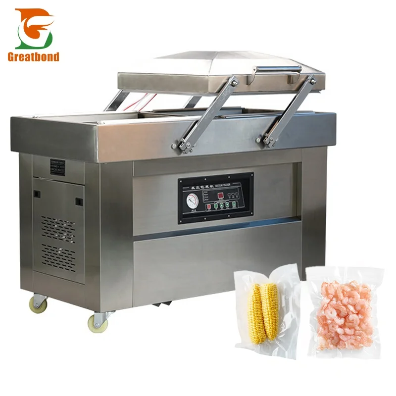 DZ400/500/600 Manufacturers Cheap Price Automatic Commercial Food Vertical Sealing Sealer Double Chamber Vacuum Packing Machine