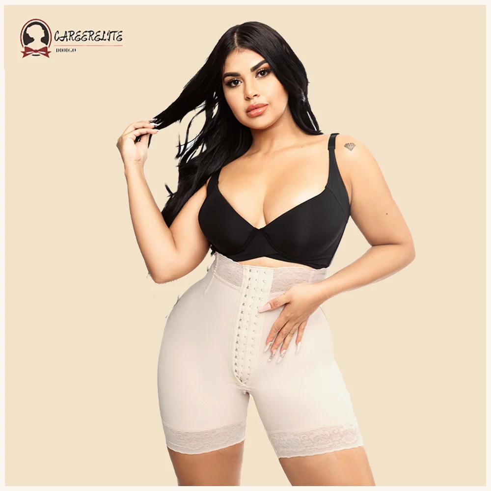 Fajas Colombianas Butt Lifter Zipper Shorts Booty Shaper Short High Waist Hooks Slimming Shapewear Panties