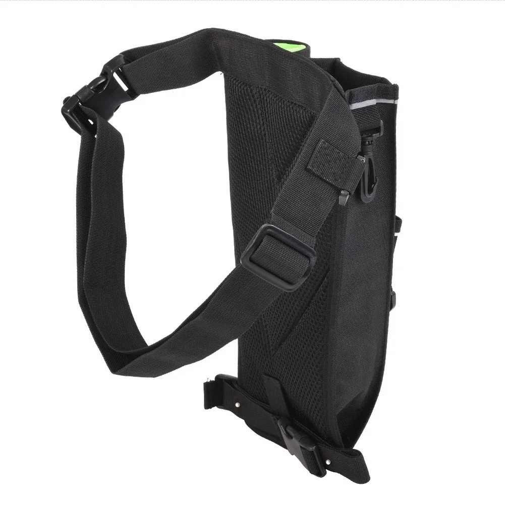 1pcs Black Canvas Fishing Tackle Leg Bag Waterproof Multi-pocket Bait Storage For Rod Holder Outdoor Terminal Accessories
