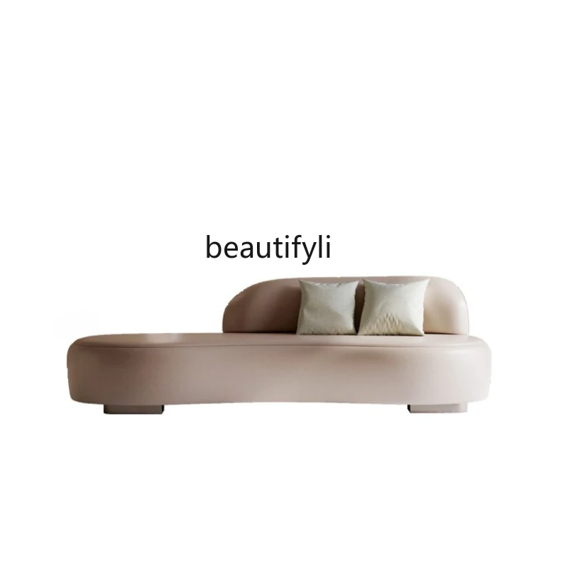 

Light Luxury Modern Bedroom Bed Front Bed End Stool Curved Lazy Sofa Stool Beauty Bed Recliner Creative Long Sofa