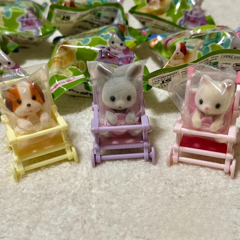 Sylvanian Families Blind Box Baby Mini Figure Dress Up Forest Family Trolley Fruit Mystery Box Lucky Bag Children Birthday Gifts