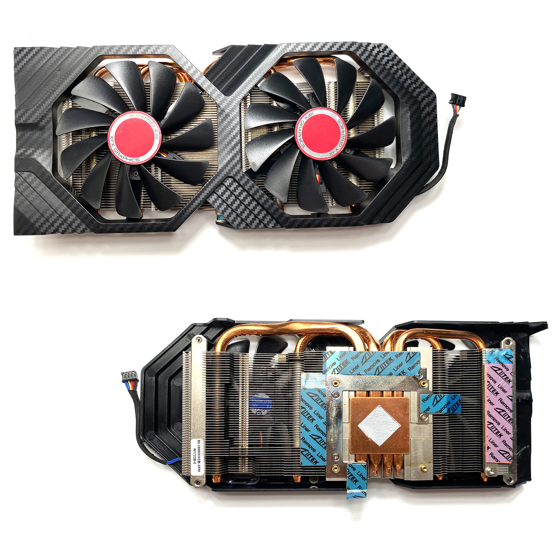 Imagem -02 - Substituição da Placa Gráfica Conjunto do Radiador do Ventilador Versão Black Wolf Radeon Xfx Rx580 588 590 8gb Novo