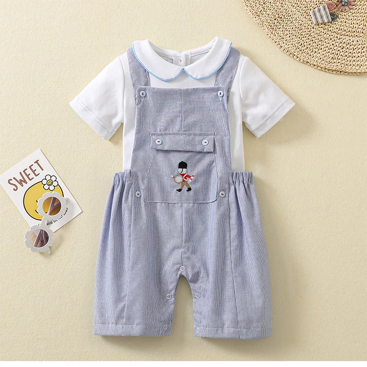 

ICJAEHAO 2024 Sets Clothes Boutique Children's Suit Baby Knitted Newborn Suspenders for Girls Boys Spring and Autumn Matching