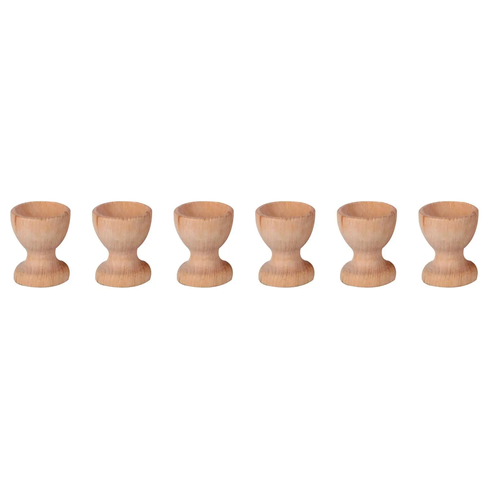 6 Pcs Egg Tray DIY Painting Cup Accessory Toy Puzzle Holding Pedestal Wood Stand Holder Toddler