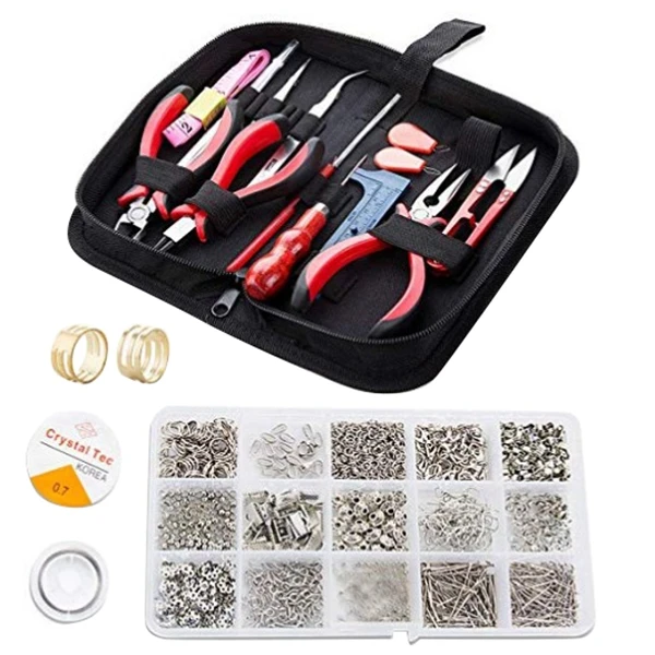 

AGG-Jewelry Making Supplies Kit with Tools Wires and Jewelry for Jewelry Repair and Beading