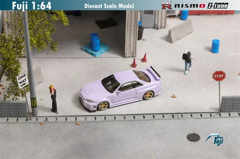 Fuji 1:64 Skyline GT-R R34 Nismo Z-Tune Light Lavender limited499 Diecast Model Car