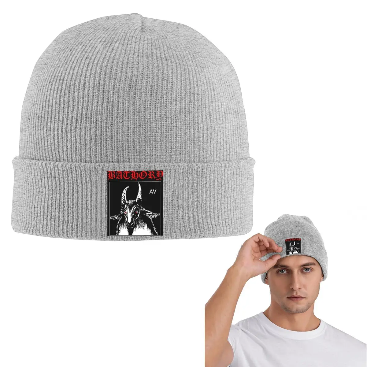 

Теплая вязаная шапка с логотипом Bathory, шляпа в стиле хип-хоп, осенне-зимняя уличная шапка, шапки для мужчин, женщин и взрослых