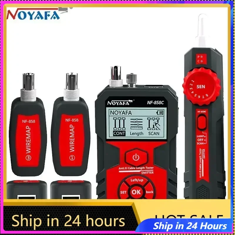 

English Version ZHOUCE NF-858C Network Cable Tester Multifunctional With VFL Function RJ11 RJ45 BNC POE Voltage Testing Trace Ca