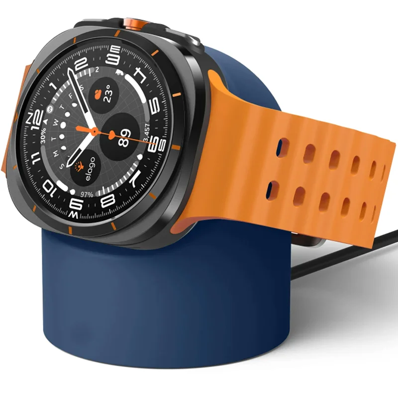 Silicone Charging Seat for Samsung Galaxy Watch Ultra 2025 47mm Charging Stand Storage Seat For Galaxy Watch 8 7 6 5 4 40mm 44mm