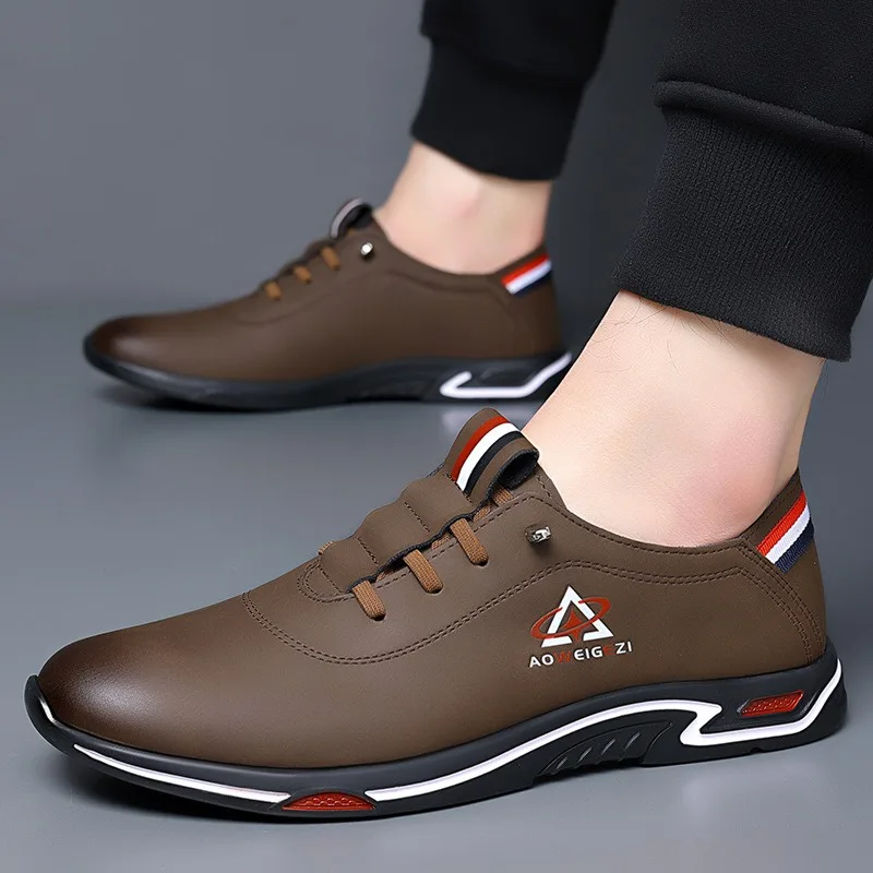 Mens Casual รองเท้าสไตล์อังกฤษรองเท้าสบายๆ Breathable แบนชายกลางแจ้งขับรถเดินรองเท้า Zapatos Para Hombre