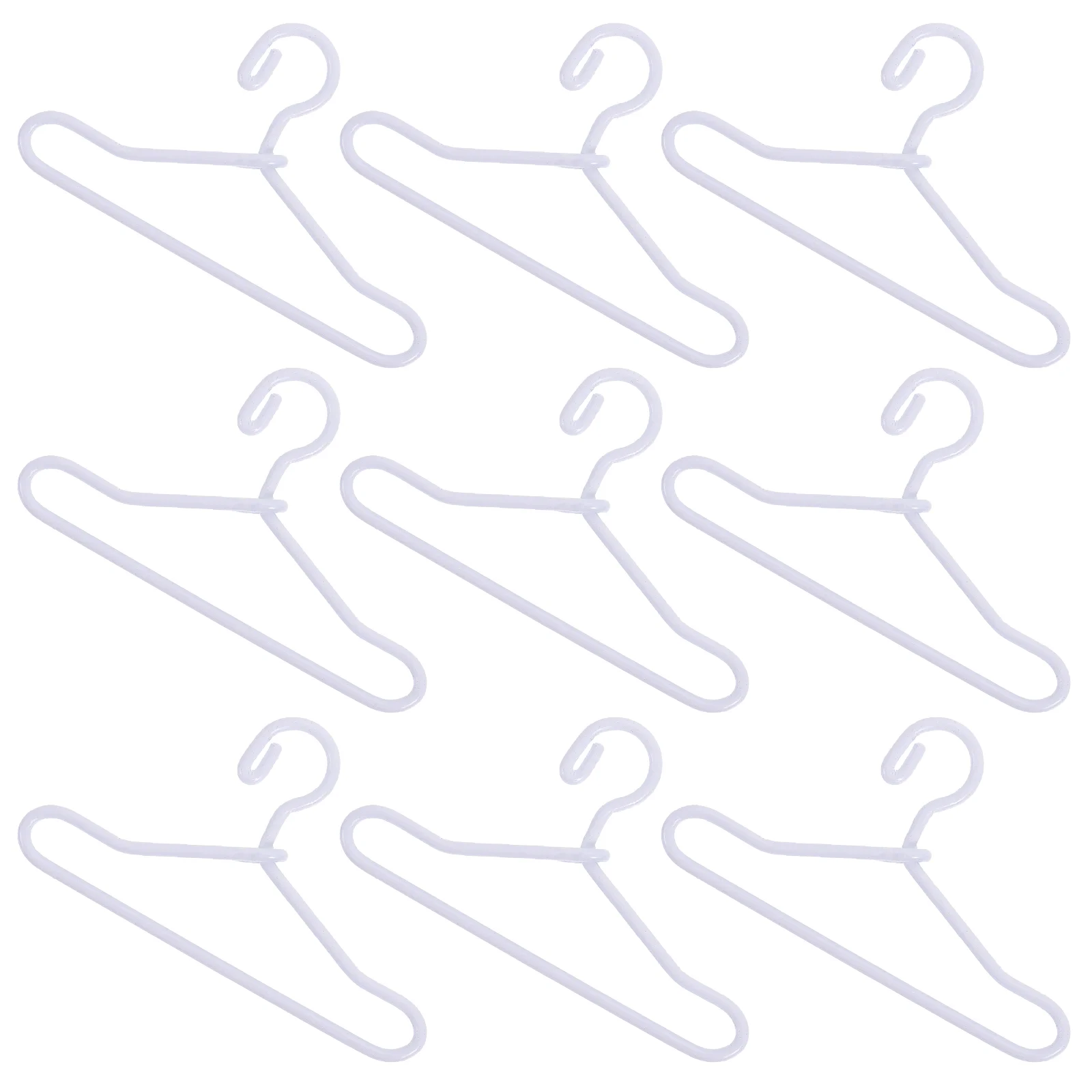 50 Pcs Mini Hanger Coat Miniature Wire Clothes Stand Hangers for Skirt Clothing Baby