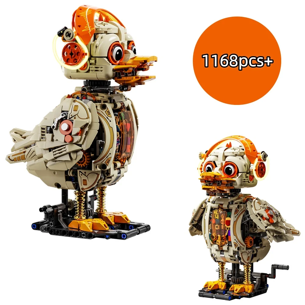 

MOC Mechanical Duck Lighting Building Blocks Toy Work with Power Motor Remote Control Creative Decor Boys Girls Gift 1168PCS