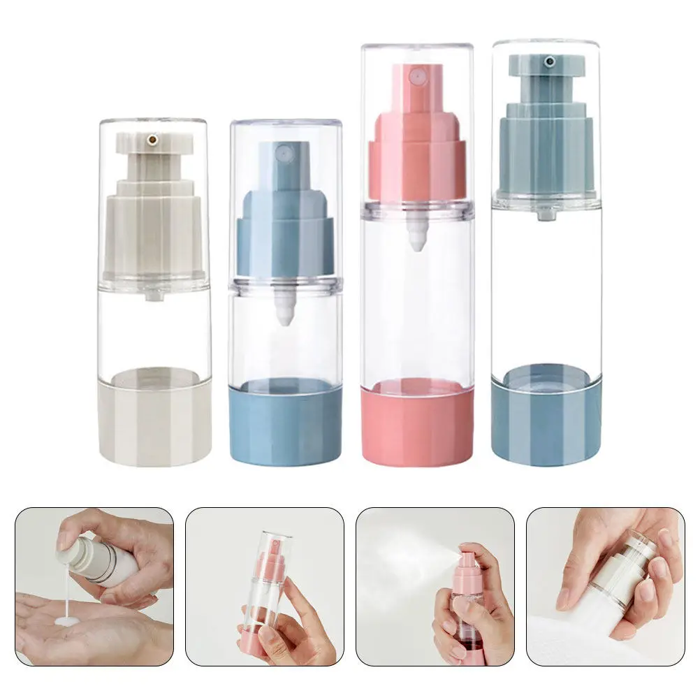 4Pcs Portable Travel Spray Bottles Wear-Resistant Refillable Empty Sub Bottles for Perfume Cosmetics Emulsion Mist Outdoor