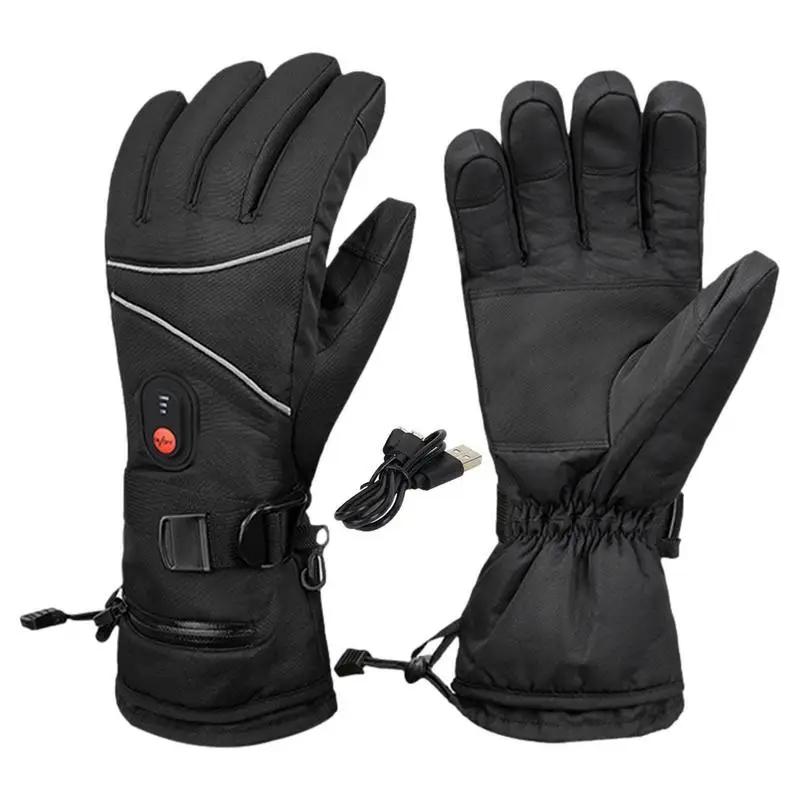 

Electric Heated Gloves USB Electric Heating Gloves Soft Heated Gloves Liners Rechargeable Gloves Touchscreen Sking Gloves