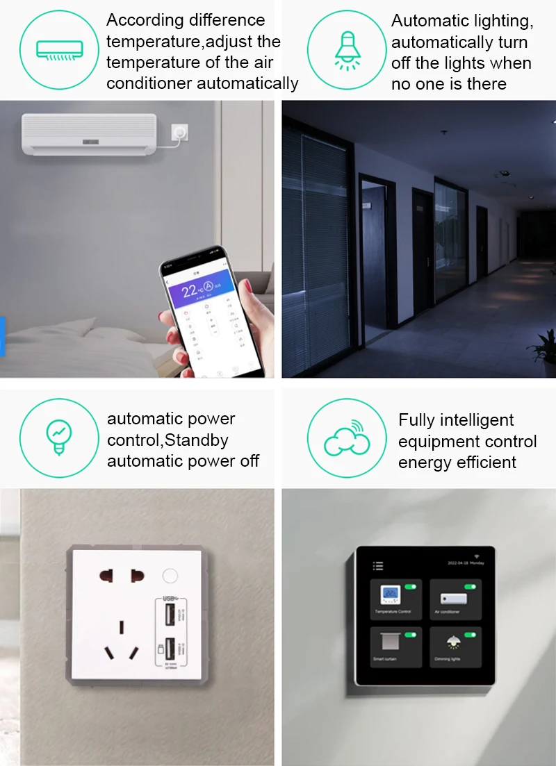 T8E 4 بوصة زيجبي بوابة تويا المنزل الذكي لوحة التحكم المركزية اليكسا وظيفة التحكم الصوتي واي فاي إيثرنت 10A #4