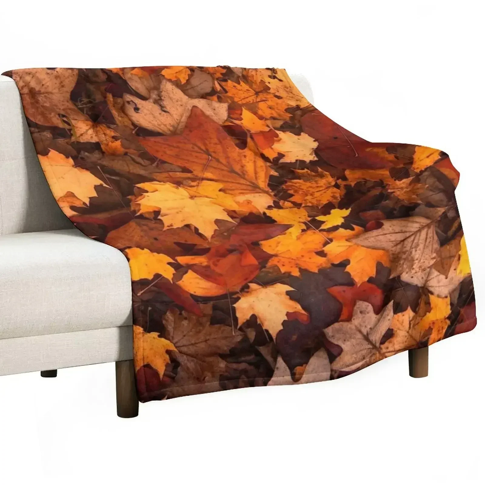 

Autumn Leaves Foliage Throw Blanket Thermal bed plaid christmas decoration Blankets