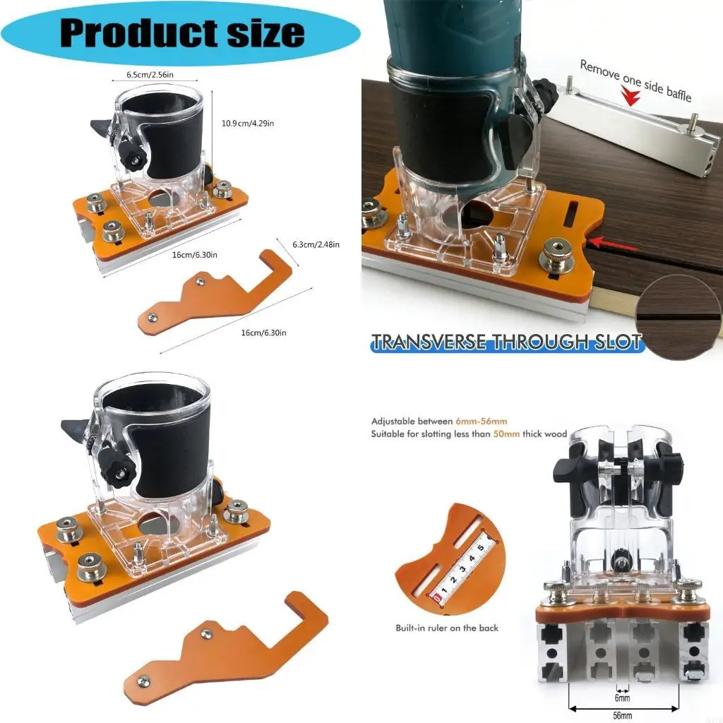 Woodworking Aluminum Slotting Board Set With Fast Setups Positioner And Visibility For Safe Carpentry Job M4YD