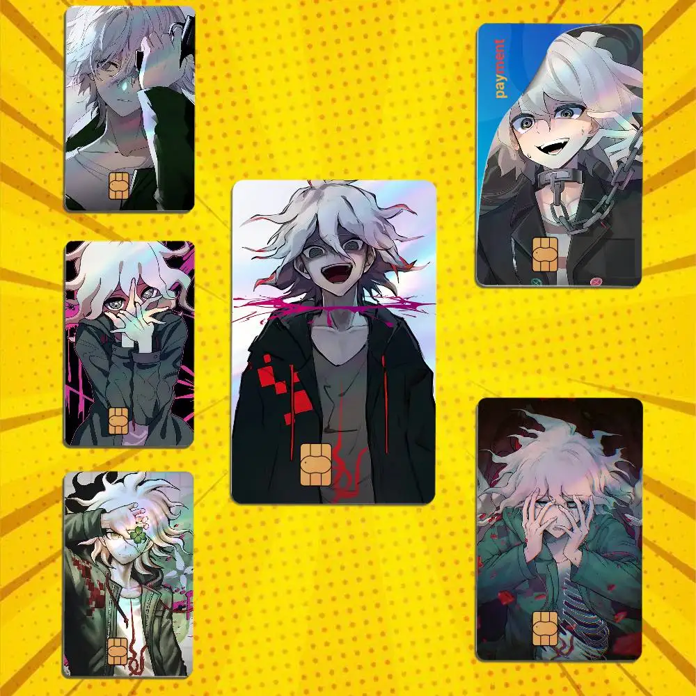 High speed inference Nagito Komaeda Danganronpa Card Stickers Credit Card DIY Card Protector Stickers Waterproof Film Skin