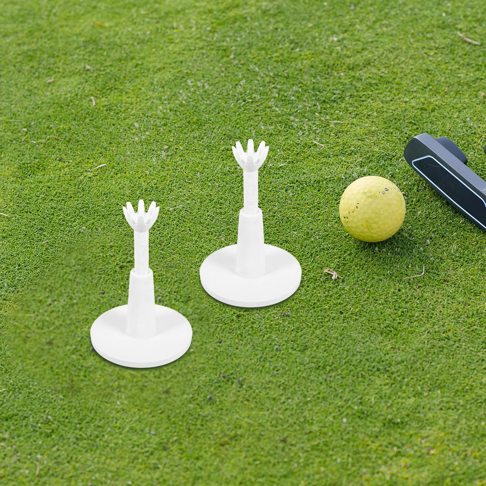 

2pcs Adjustable Golf Tees Crown Design Durable Training Pegs Practice Tools Lightweight Portable Indoor Outdoor Use Tees