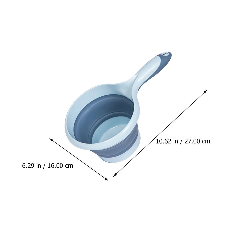 

2Pcs Foldable Water Scoop Large Capacity Smooth Surface Easy Clean Kitchen Water Ladle for Bath Laundry Camping Outdoor Hanging