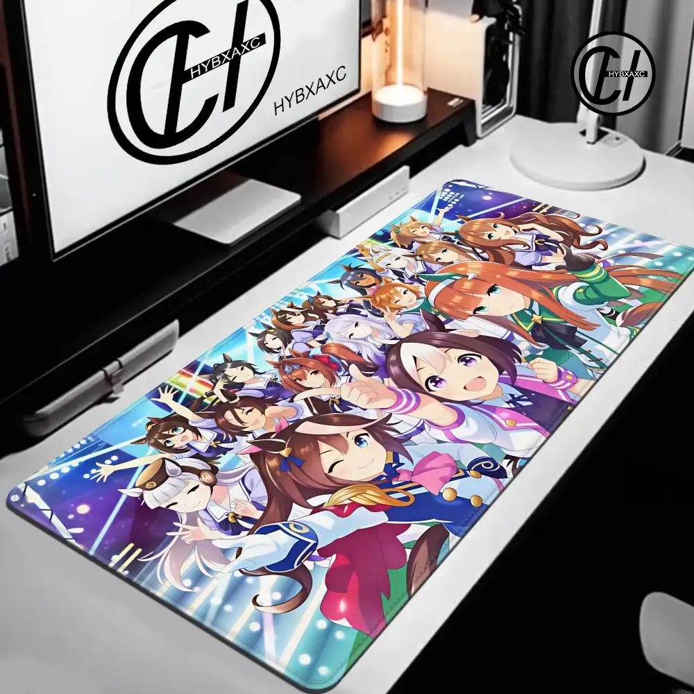 Cute Anime P-Pretty Derby Uma Musume Pretty Derby Mouse Pad Mousepad Large Gaming LockEdge Thickened PC Table Desk Mat