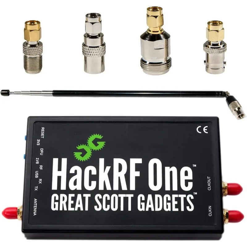 HackRF One Software Defined Radio, ANT500 & SMA Adapter Bundle for HF, VHF & UHF. Includes SDR with 1MHz-6GHz Frequency