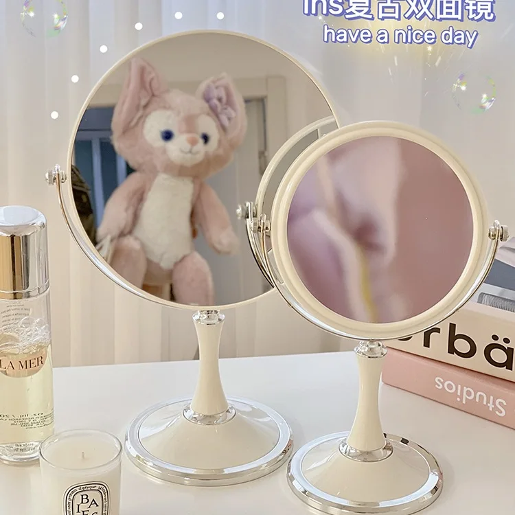 Makeup mirror Home desktop Desktop Dresser Mirror Office Bedroom Makeup mirror Student dormitory enlarge