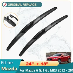 Car Wiper Front Wiper Blades For Mazda 6 GJ1 GL MK3 2012 - 2017 Windshield Windscreen Clean Window Car Rain Brushes 24