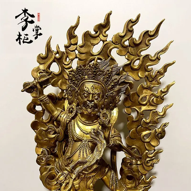 Tibetan Nepalese Tantra Large Pure Copper Vajra Hand Bodhisattva Buddha Statue Brass Protector God Collection Seiko