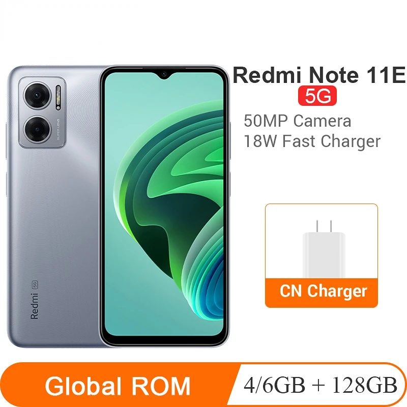 Смартфон Xiaomi Redmi Note 11E с глобальной прошивкой, 4 Гб, 6 ГБ/8 ГБ, 128 ГБ, 5000 мАч, 18 Вт, заряд с регулировкой яркости, экран 700 дюйма, камера 50 МП, 90 Гц