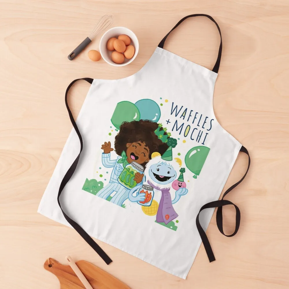 

Waffles and Mochi,Waffles + mochi Apron waterproof apron woman novelties kitchen and home Kitchen apron