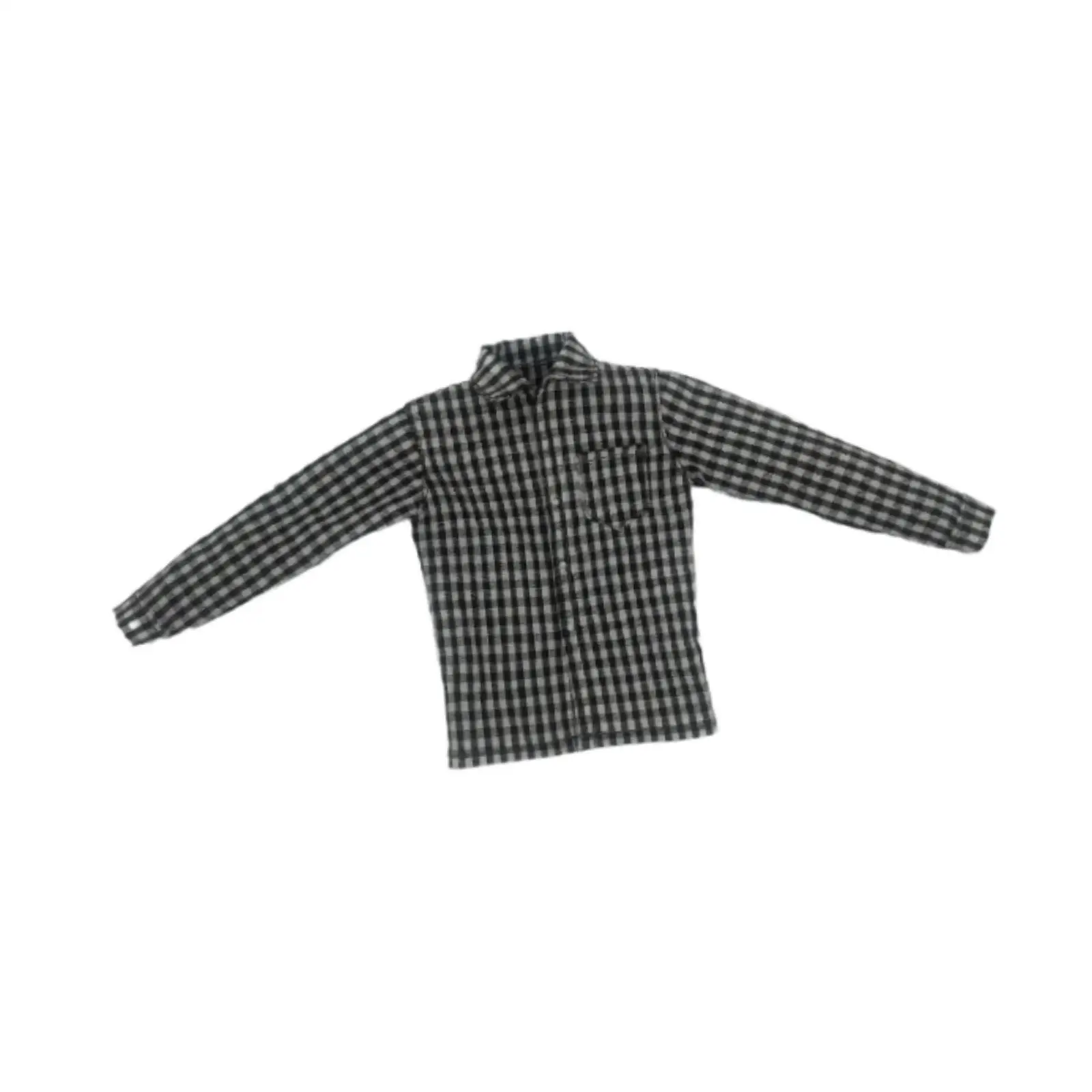 

1/6 Scale Action Figure Clothes Plaid Shirt Mini Fabric Dress up Doll Costume Miniature Clothing for 12" Male Body Figures Dolls