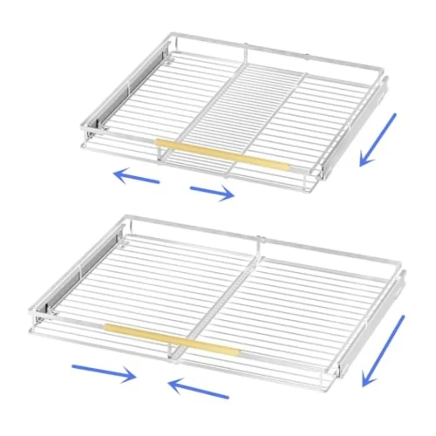 

Pull Out Cabinet Organizer Heavy Duty Slide Out Pantry Shelves Sliding Drawer Pantry Shelf for Kitchen Living Room Home 14.16''