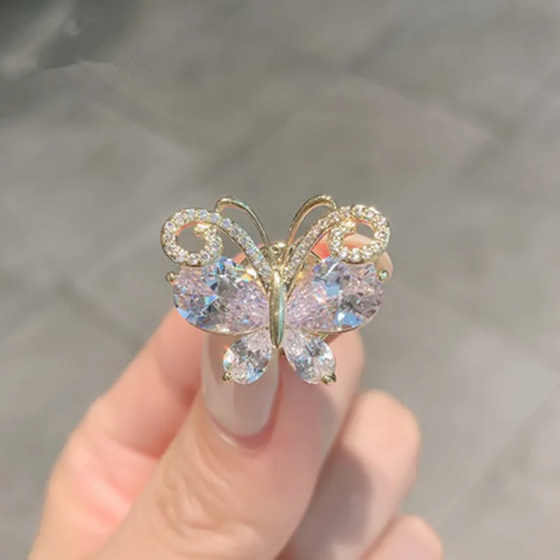 Süße niedliche Kaninchen-Blumen-Kristall-Broschen für Damen, Boutique, kleine Tierabzeichen, Anstecknadel, Schultasche, Handtaschen-Accessoires – Detail 6