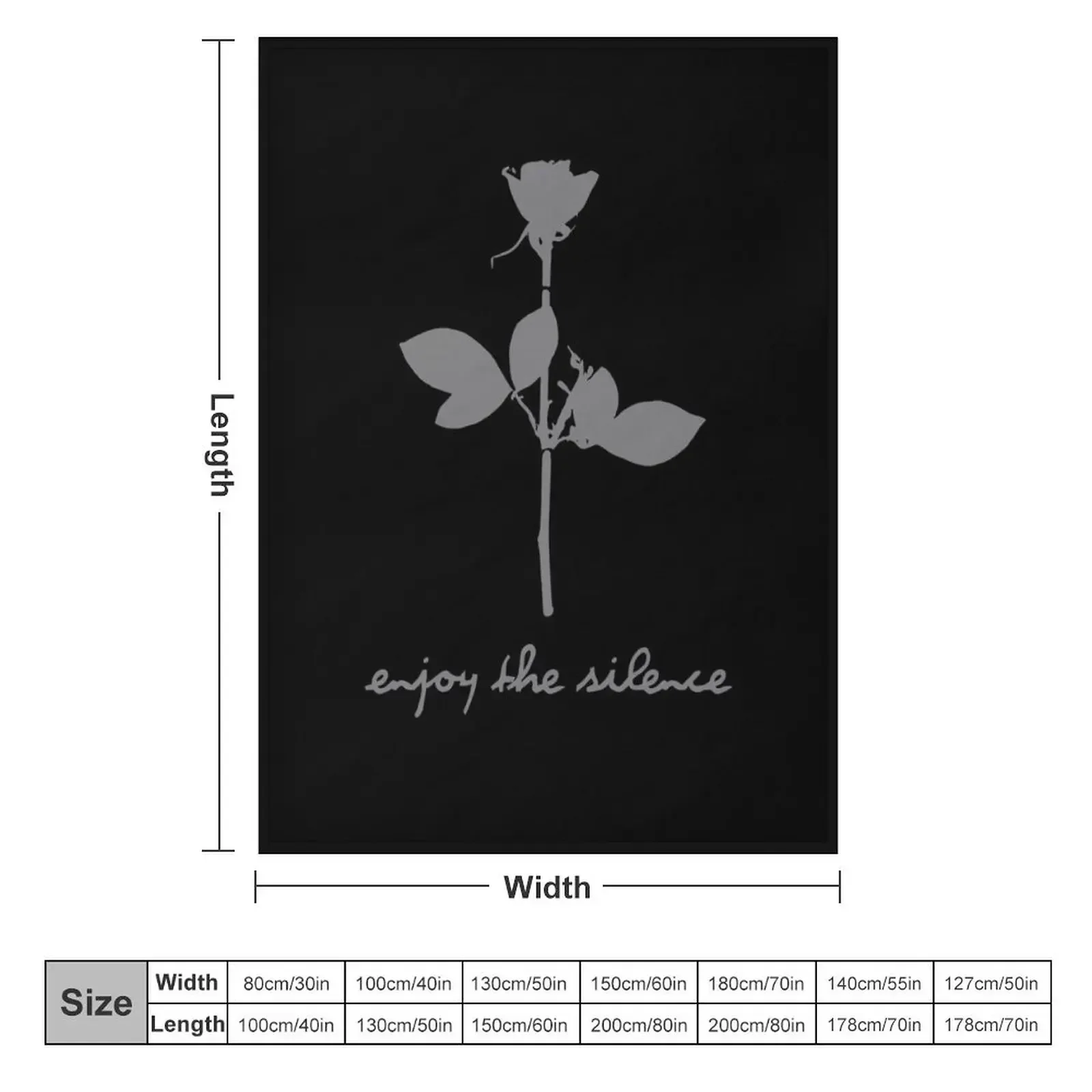Enjoy the silence Throw Blanket couch cozy soft plush fuzzy picnic outdoor blanket