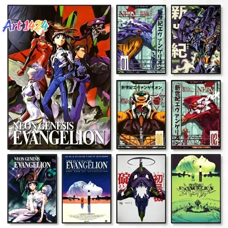 Anime EVA Poster Canvas Wall Art N-Neon G-Genesis E-Evangelion For Living Room Vintage Home Decor High Quality Print Gift