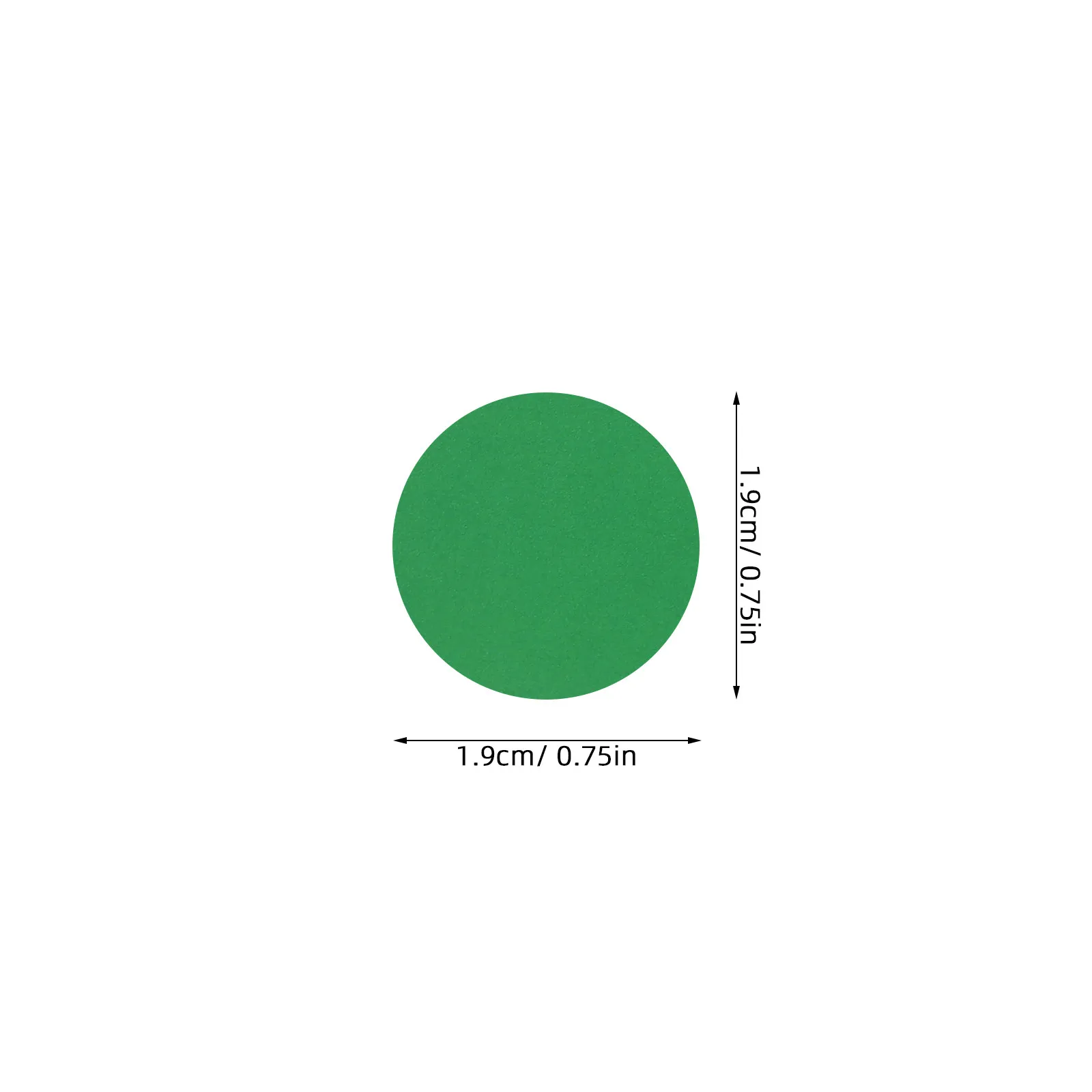 5 Rolls Green Self Stick Round Labels Writable Waterproof Paper Stickers Strong Adhesion to Cardboard Plastic Glass for Envelope