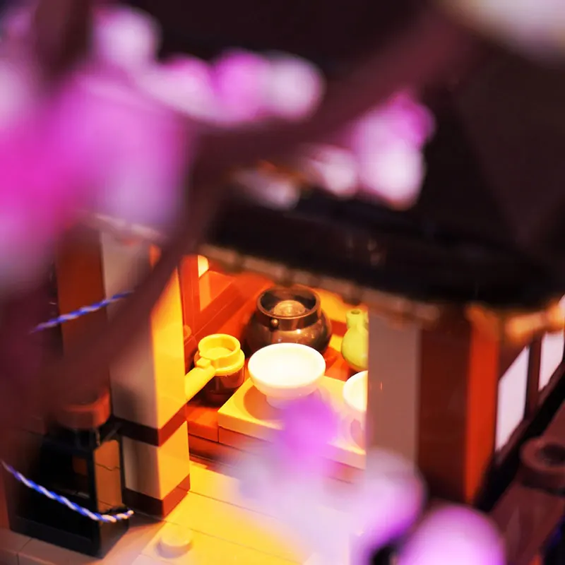 레고 10315 Tranquil Garden 장식 램프 아이디어 용 LED 라이트 키트 DIY 선물 (빌딩 블록 벽돌 키트 세트 모델을 포함하지 않음)