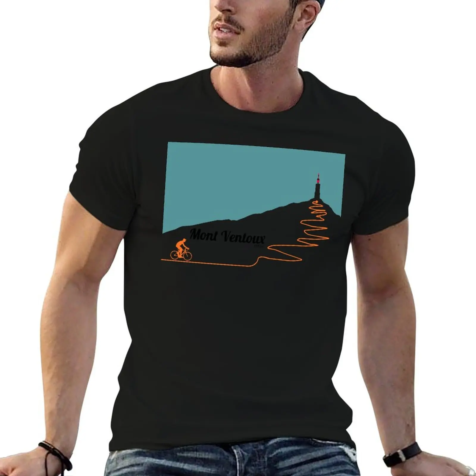 Mont Ventoux Cycling Artwork T-Shirt Lightweight Cooling Short Sleeve Tee