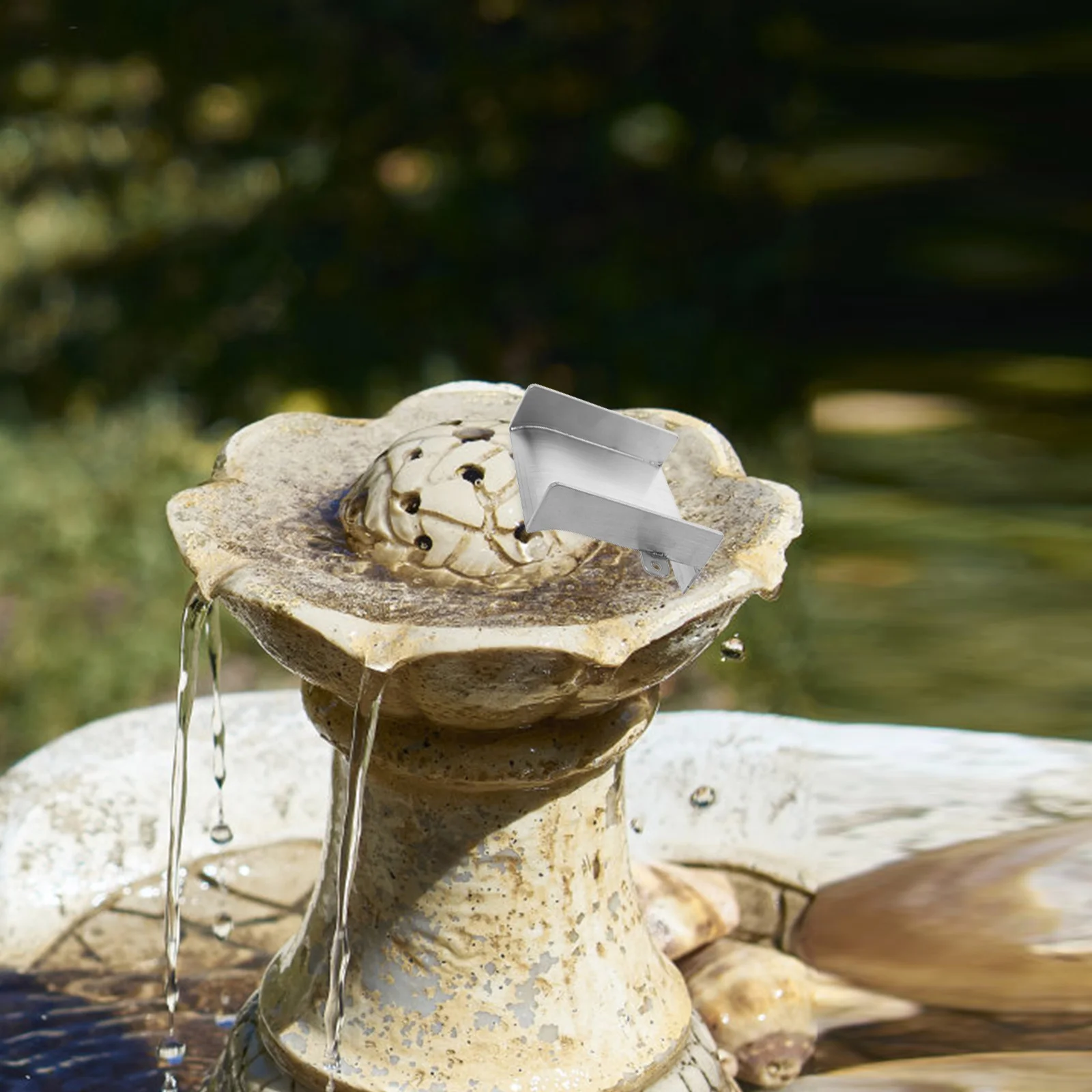 Pond Waterfall Spillway Outlet 3.93X3.93X1.61 Inch Stainless Steel Diy Spout For Outdoor Garden Fountain Pool Water