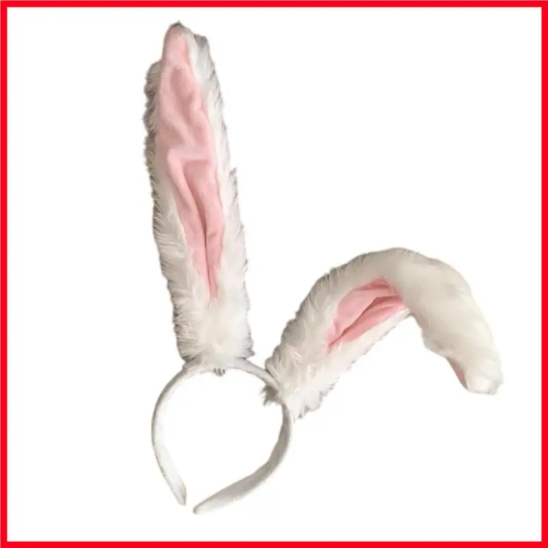 

F3MF Girl Sweet Rabbit Ears Hair Hoop Eye-catching Cosplay Headpiece Headwear