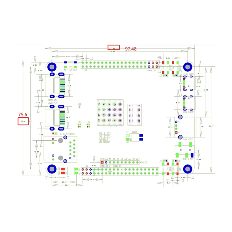 لوحة تطوير جيدة الصنع ZYNQ7020 XC7Z020 FPGA الحد الأدنى من لوحة النظام تعمل على دعم صورة PYNQ - متوافقة