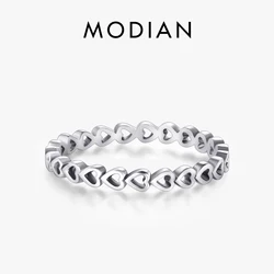 Top Quality Authentic Luxury 100% Real 925 Sterling Silver Stackable Ring Clear Cubic Zirconia Fine Wedding Jewelry For Women