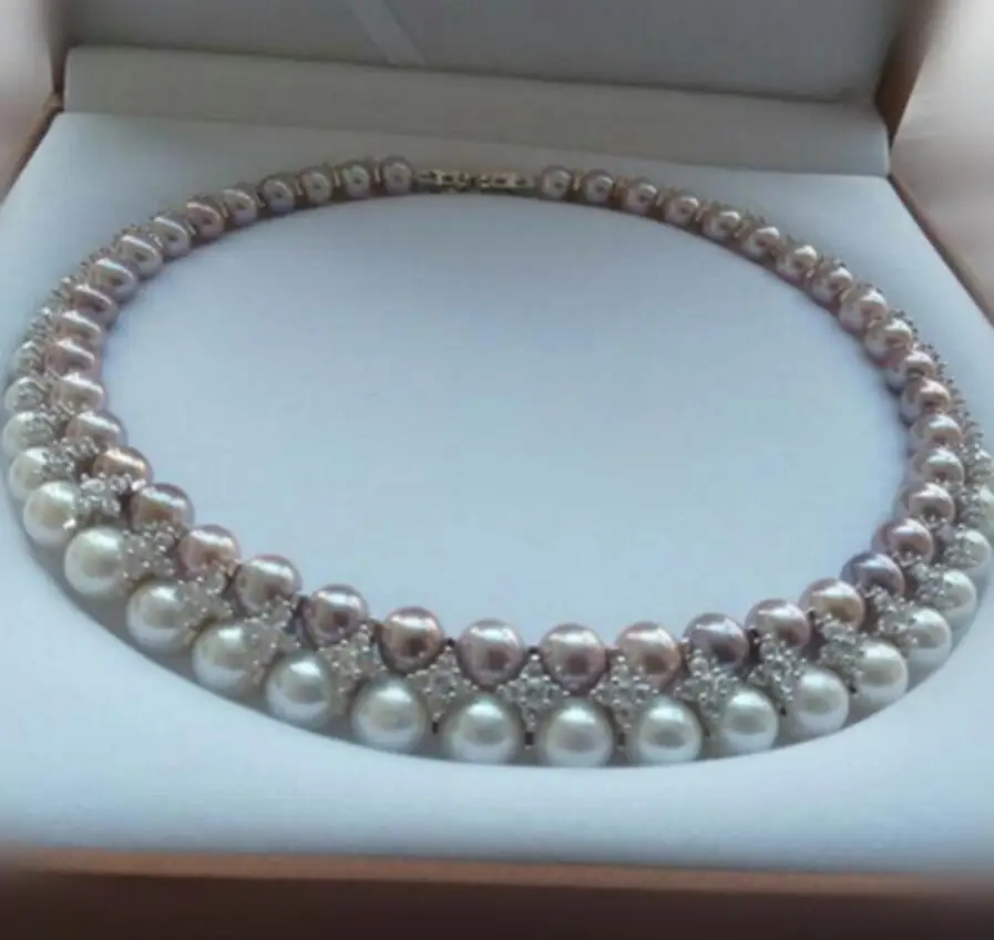 

Fashion jewelry Double fashion light freshwaterpearl Necklace Necklace genuine 925 silver special