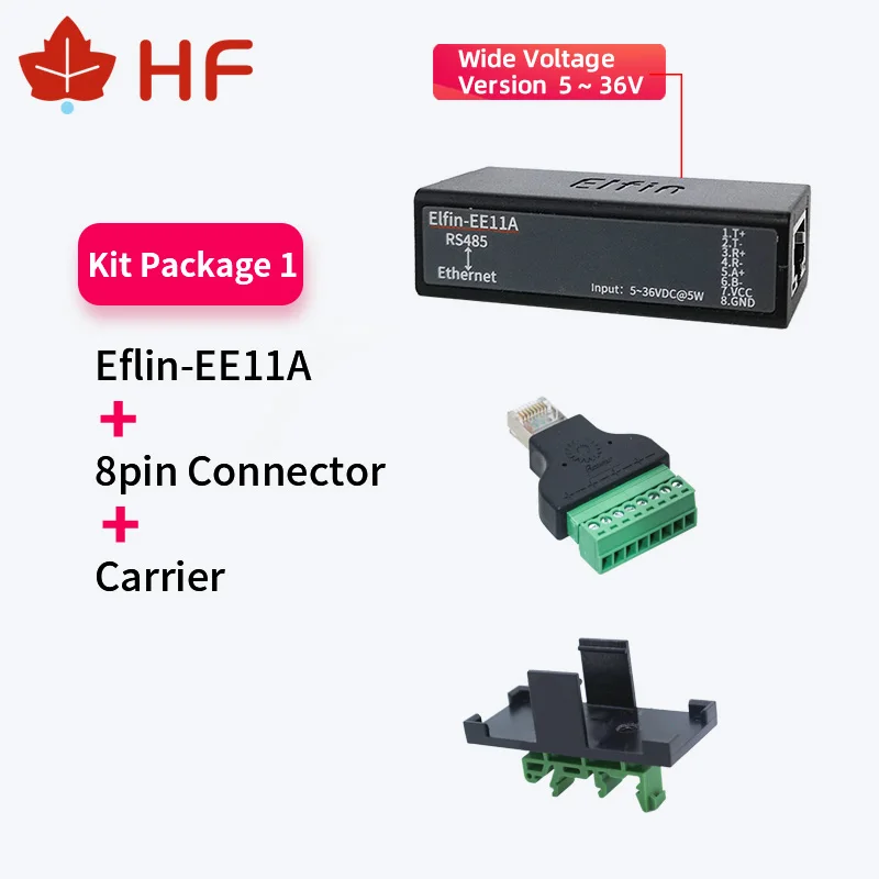 EE11A 미니 RS485 직렬 서버-이더넷 Modbus TCP-이더넷 RJ45 변환기, 임베디드 웹 서버 포함